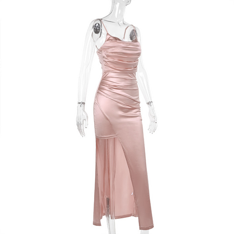 Summer Women Clothing Mercerized Sexy Camisole Gown Split Dress Women 9 Summer Women Clothing Mercerized Sexy Camisole Gown Split Dress Women
