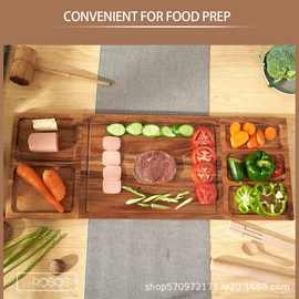 木质西餐盘熟食板拼接奶酪双面服务托盘家用砧板芝士板拼接面包板