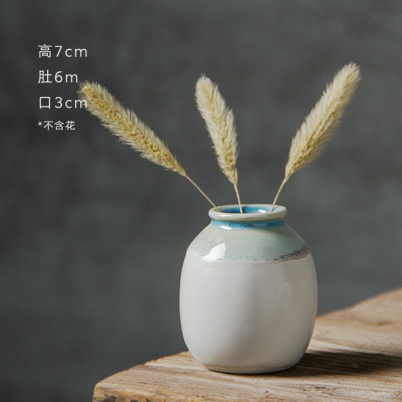 景德镇陶瓷小花瓶ins风卧室水培植物客厅摆件插花干花手工装饰品|undefined