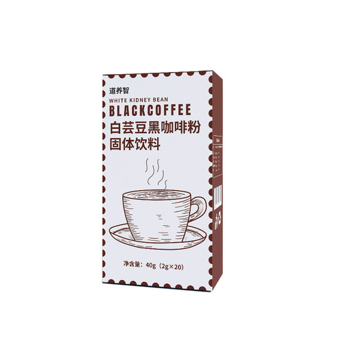 Instant White Kidney Bean Black Coffee Bulletproof Instant Coffee L-Carnitine Coffee Wholesale Shipping Source Factory