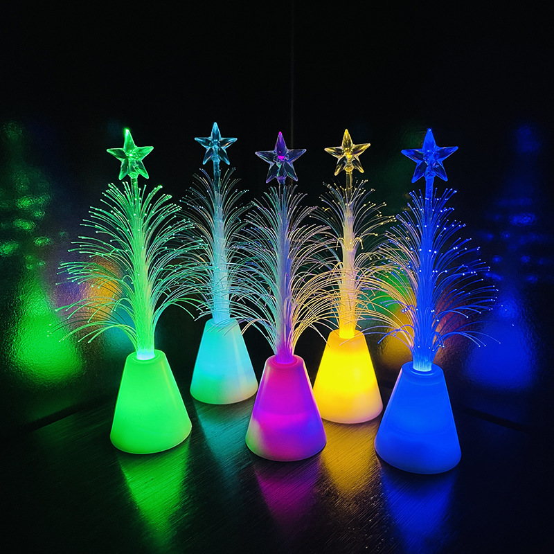 Led Christmas Fiber Optic Tree, Colorful Changing Tree, Light-Up Christmas Tree Crafts, Manufacturer Wholesale Holiday Decorations