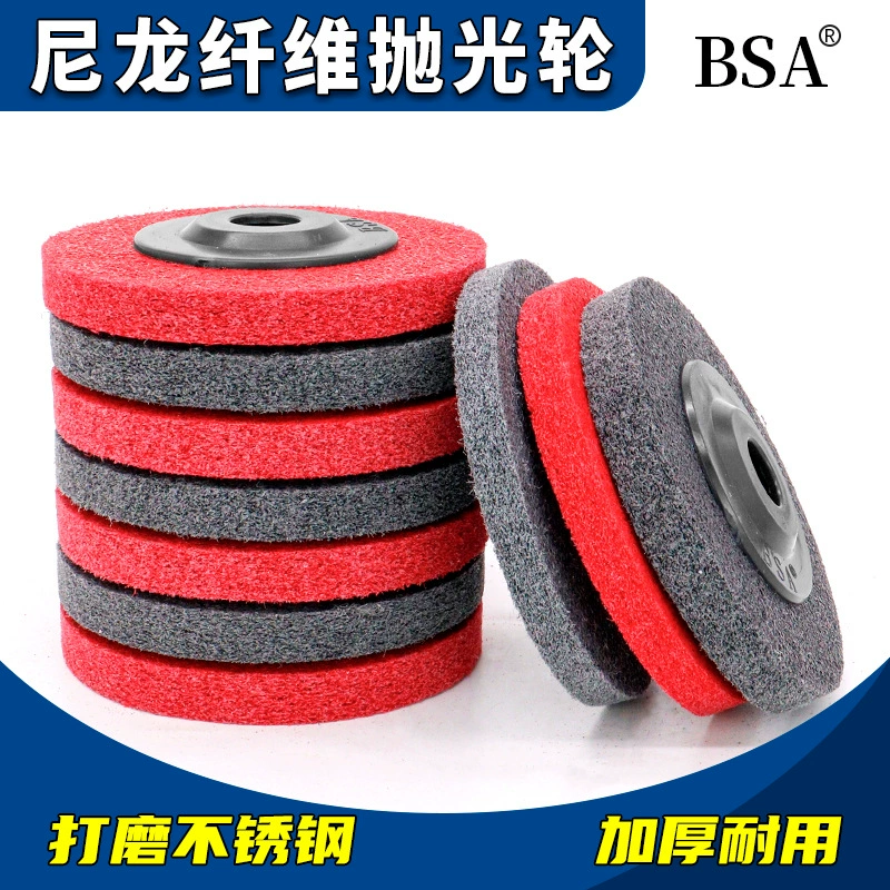 Полировальный круг, нейлоновое волокно, 100X10X16 мм, полировальный диск из нержавеющей стали, металла, царапанный рисунок, полировальный диск