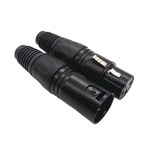 Special Alloy Canon Head Microphone Connector 3-Core Balance Plug Caron Nickel Plated Dazzling Black Male and Female Plug Canon Head
