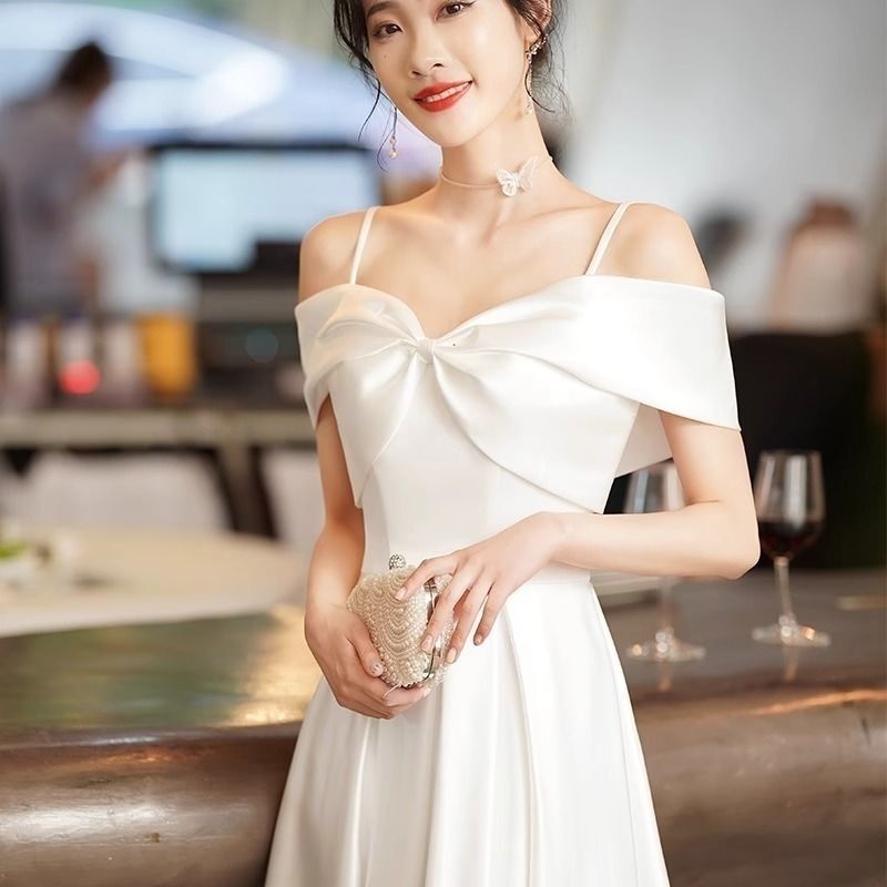 White Long Strapless Dress for Women, Elegant and Perfect for Formal Occasions, Beautiful Engagement and Registration Gown, Light Tulle