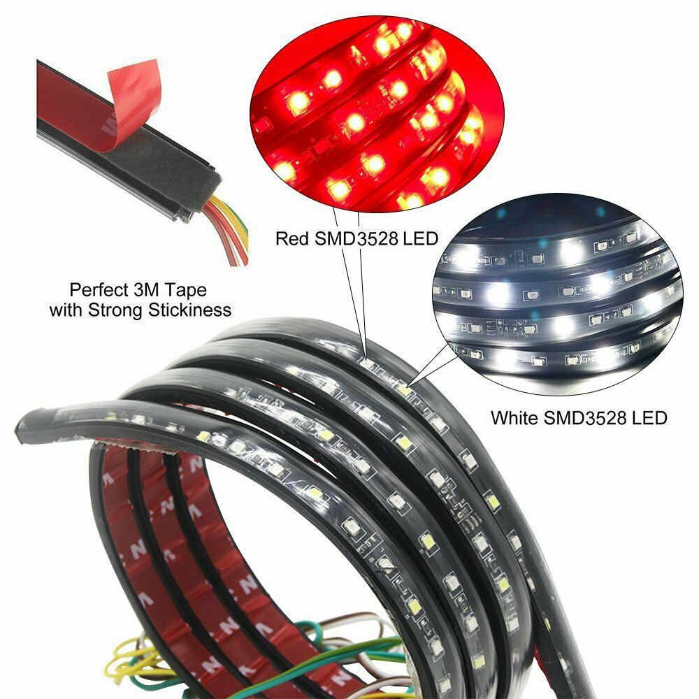 60 pulgadas pickup especial LED de dirección de freno bicolor barra de luz LED tailgate