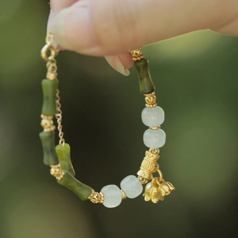 Bamboo bracelet jade