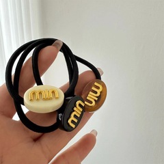 Premium Korean-style lettered acrylic high-elastic hair ties for women—hair bands, accessories, and headwear available wholesale