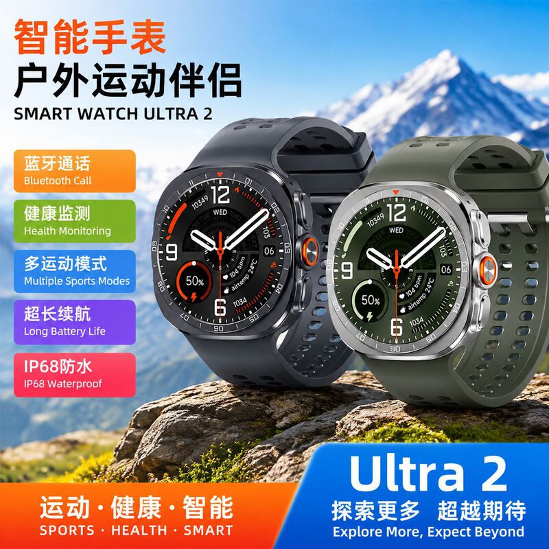 W9 Ultra2 Smartwatch Bluetooth Call Weather Music Heart Rate Blood Pressure Sleep Multi-Sport Smartwatch