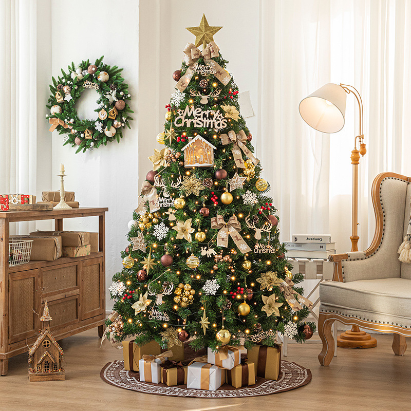 Nuevo árbol de Navidad doméstico de lujo ligero ins viento árbol de simulación luminoso decoración de Navidad adornos de suelo