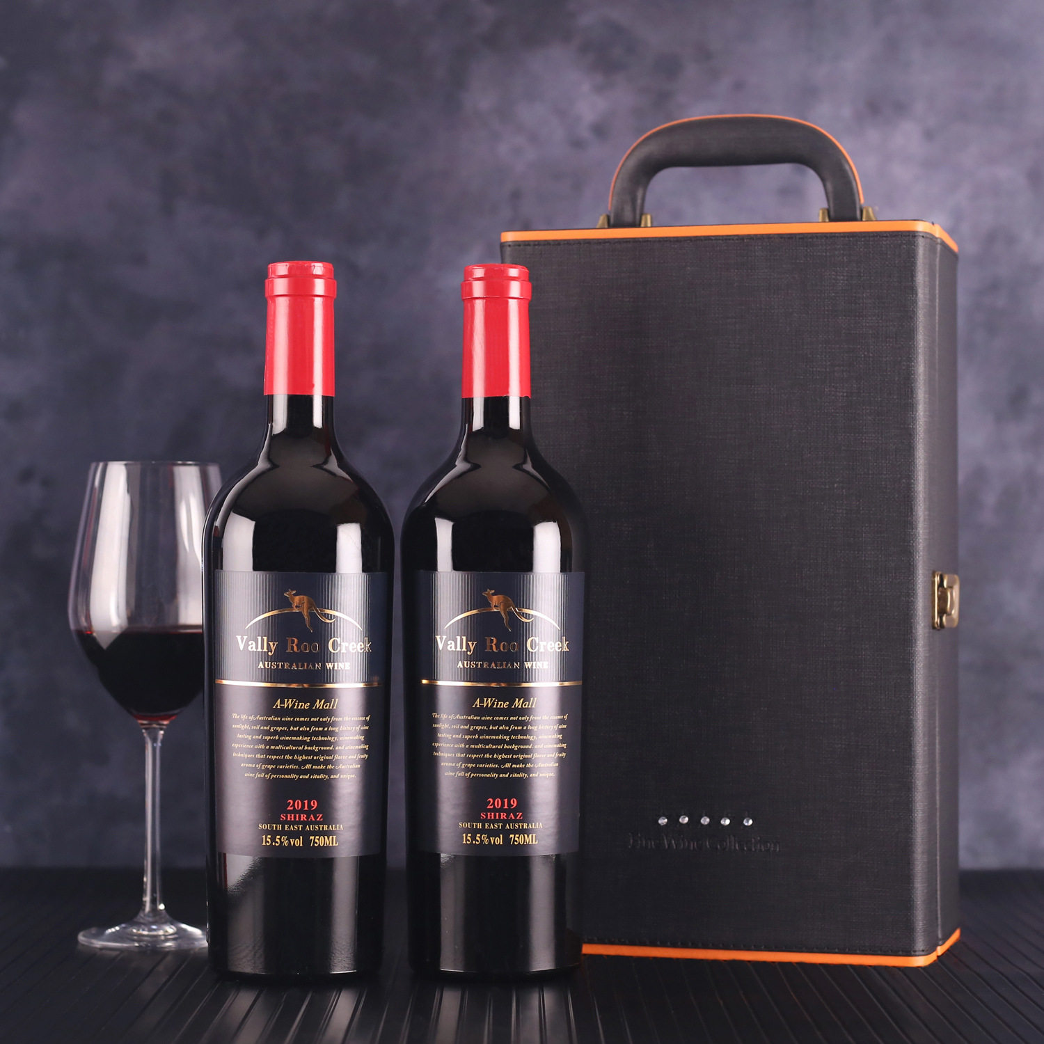 澳大利亚进口红酒15.5度澳谷飞奔袋鼠礼盒干红葡萄酒包邮一件代发