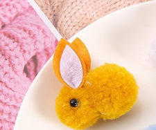 Bola de piel de bricolaje para niños conejo de peluche accesorios de linterna de conejo accesorios de joyería de horquilla antigua Linda Isla de hielo piel de conejo