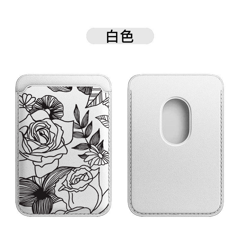 Magnetic Card Holder Suitable for iPhone 17 Pro Max, Simple Line Design, Magsafe Wallet, Apple 15 Card Case