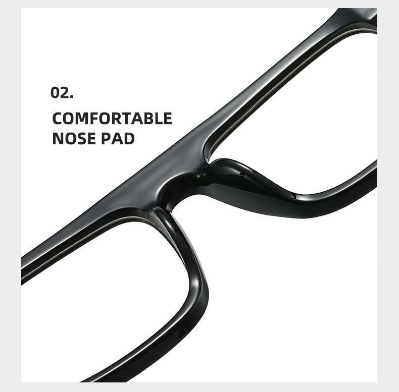 Retro Square Reading Glasses Men's Non-prescription Frame Versatile_voghion.com