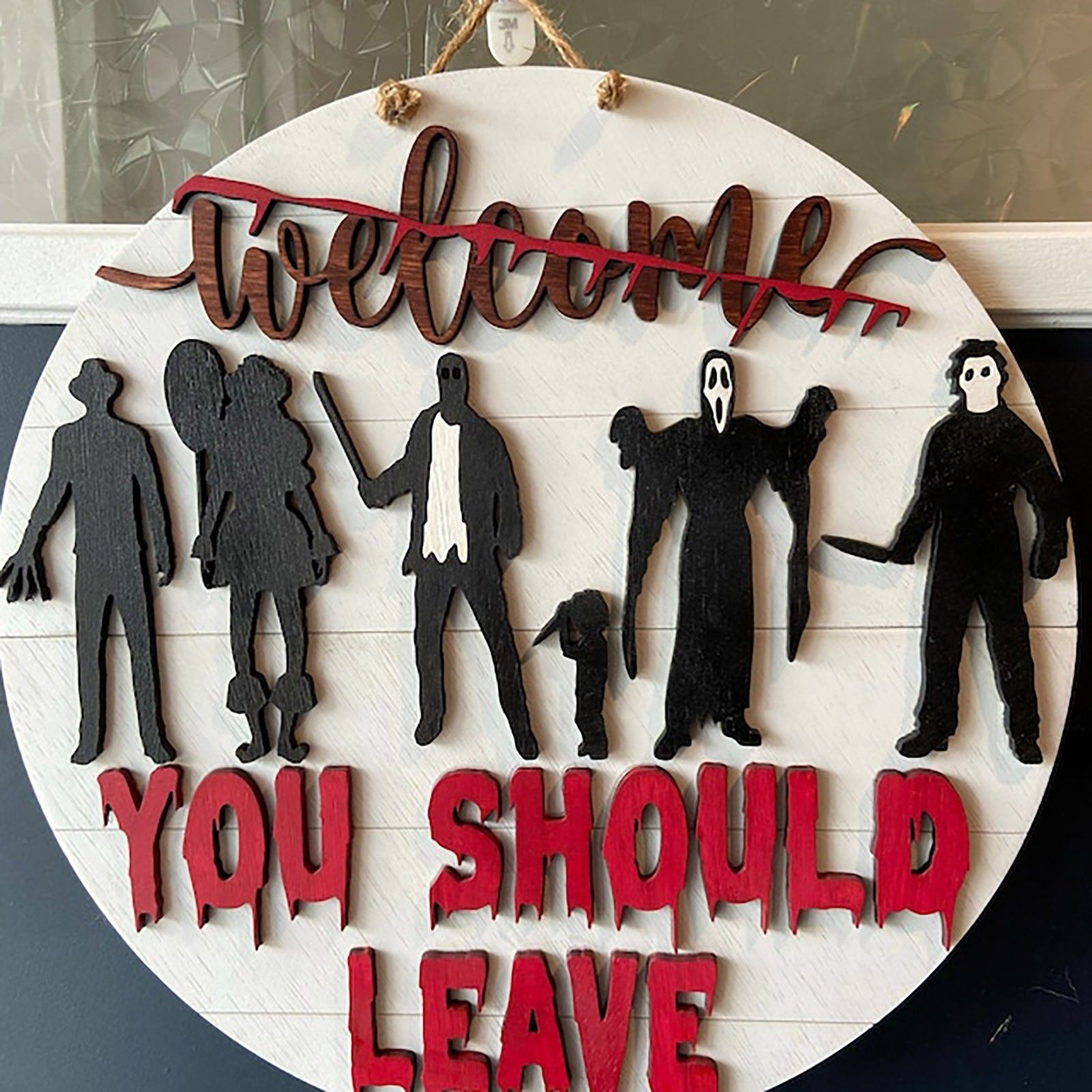 1 Piece Quantity Party Occasion Wood Material Christmas Festival Christmas Funny Human Letter Wood Party Hanging Ornaments