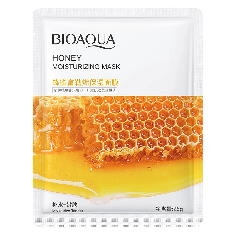 Увлажняющая листовая маска (BIOAQUA) с гиалуроновой кислотой, 25 г, множественные экстракты (огурец/авокадо и т. п.)