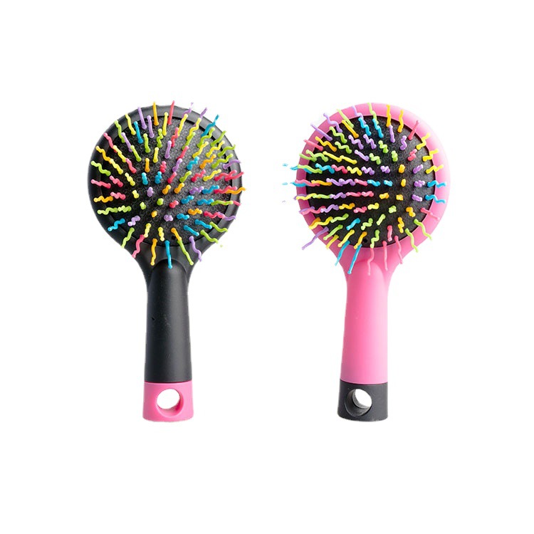 In stock Children's comb rainbow comb hair airbag massage mirror comb hair comb South Korea magic air cushion comb mirror