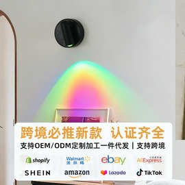 跨境新款可充电磁吸壁灯免打孔床头阅读灯可触摸客厅照画感应射灯