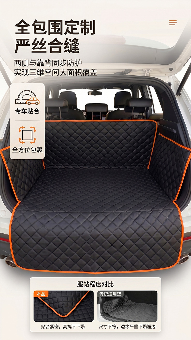 Car Pet Mat, Thickened Oxford Cloth Dog Mat, Waterproof and Dirt-Resistant, Multifunctional Storage Bag, Suv Car Trunk Mat