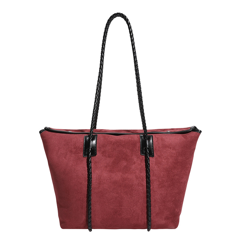 Bolsa de transporte de piel de ciervo de gran capacidad para mujeres nuevas sensaciones relajadas transfronterizas, lujosas y lujosas bolsas de hombro de moda
