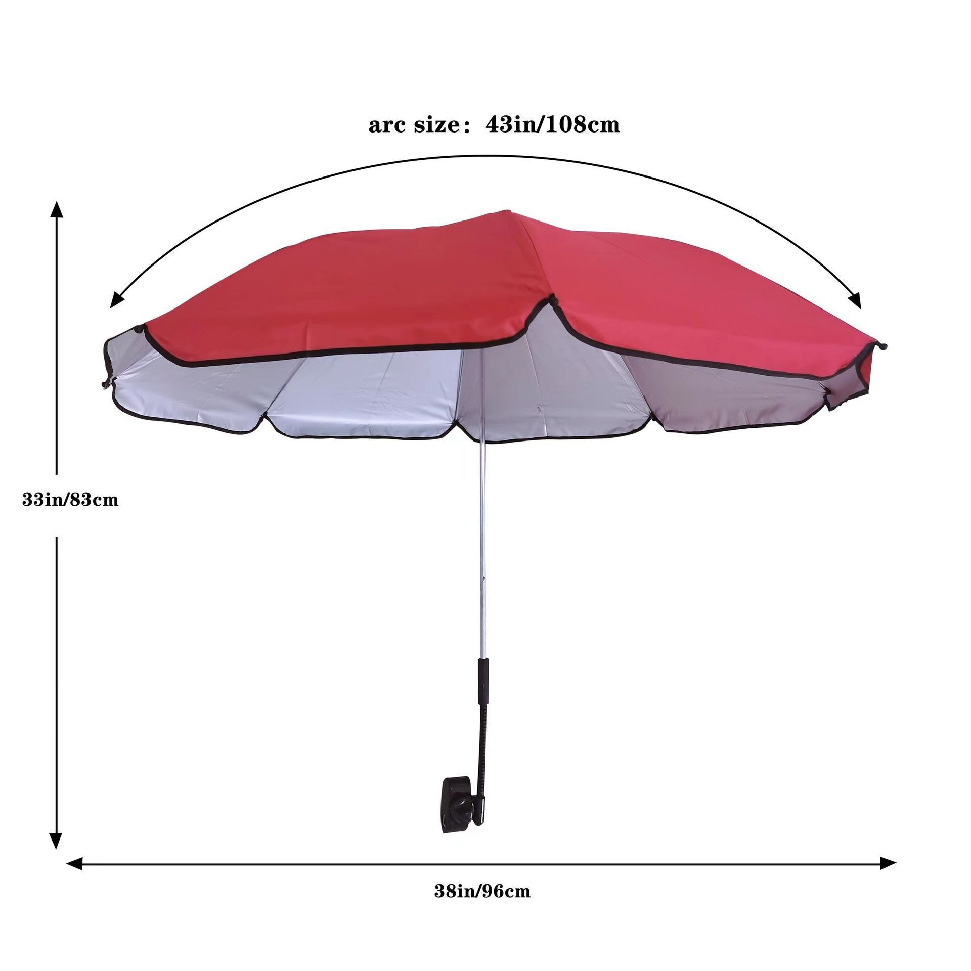 Exportación azul y blanco rayas silla de playa abrazadera paraguas para adultos playa