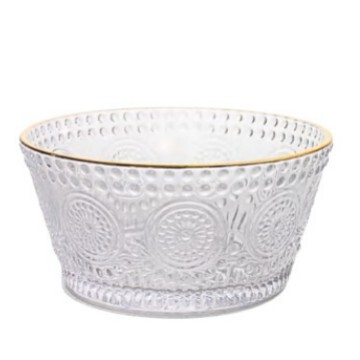 Gold Painted Sunflower Bowl