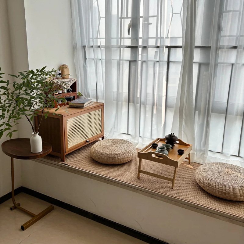 Simple bamboo storage cabinet for bedroom and balcony, transforms living space, bay window cabinet, multi-layer storage for bay windows