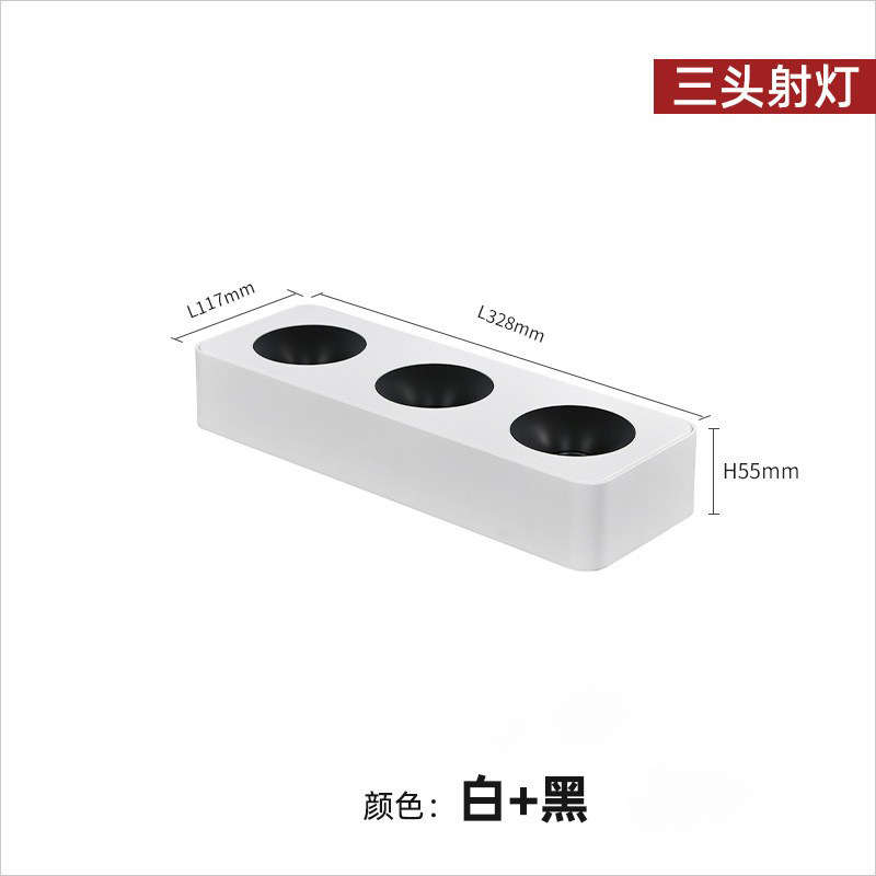 Espectro completo cuatro extremos cuadrados ultra delgados lámpara de reflexión simple sala de estar sin iluminación principal profunda anti-deslumbrante lámpara de choque