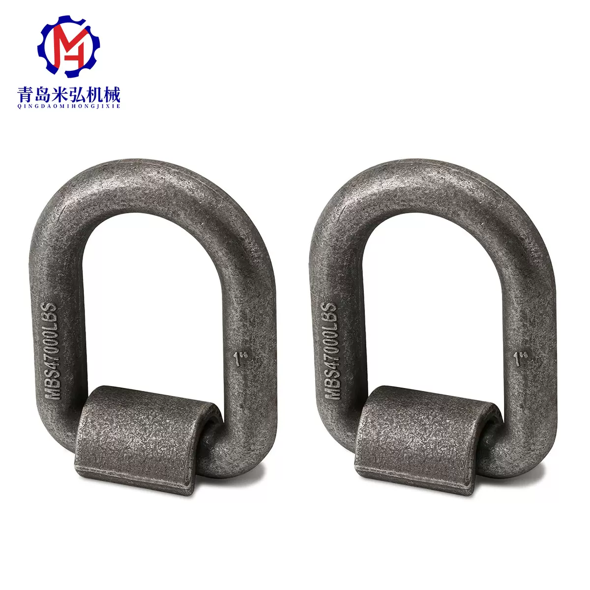 焊接1英寸D环拖车地板钩配件捆绑拉环绳钩锻打D型环房车货物固定