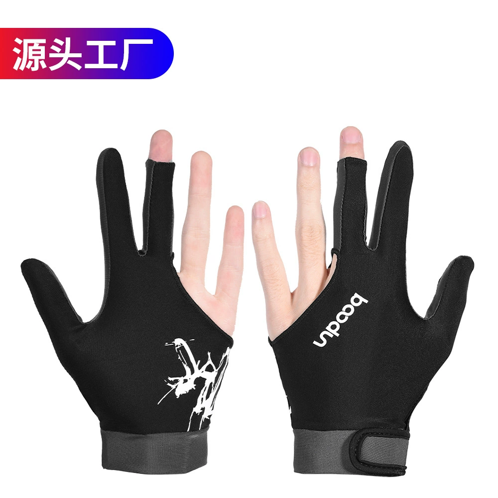Спортивные бильярдные перчатки с тремя пальцами от производителя для мужчин и женщин, повседневные перчатки без пальцев для левой и правой рук, цельные бильярдные перчатки, нескользящие и дышащие.