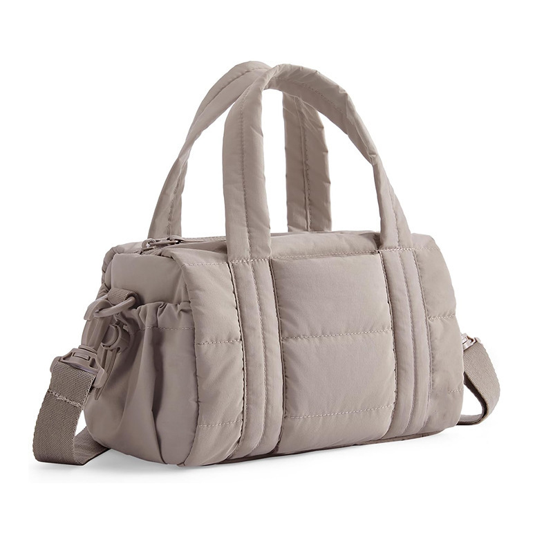 Ready Stock Women's Puffy Quilted Shoulder Bag Mini Gym Bag Detachable Strap Small Duffel Bag Crossbody Bag Ready Stock Women's Puffy Quilted Shoulder Bag Mini Gym Bag Detachable Strap Small Duffel Bag Crossbody Bag
