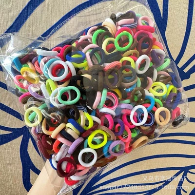 Hair Band Does Not Harm Hair Saç üçün rezinlər - 14black-color-500-sticks-in-bag