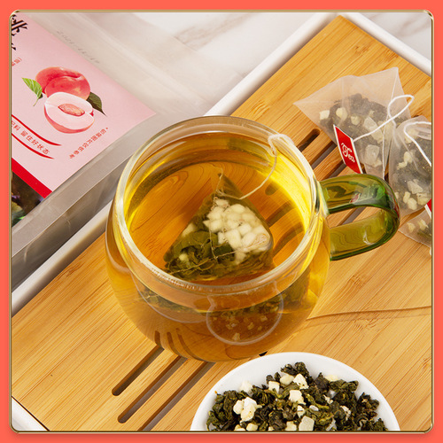 Peach Oolong Tea White Peach Tea Bag Flower Tea Cold Brew Flower and Fruit Tea Triangular Bag Tea Oolong Healthy Tea Whole Box Wholesale
