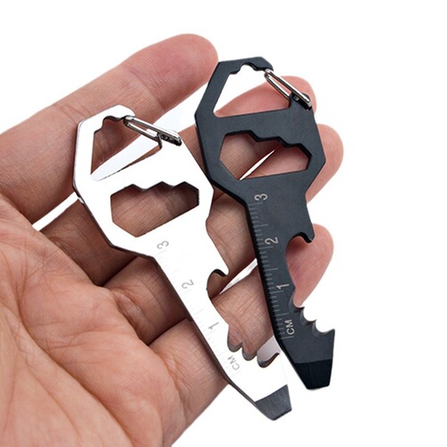 Keychain card tool card EDC multi-function bottle opener inner hexagonal pendant portable screwdriver mini