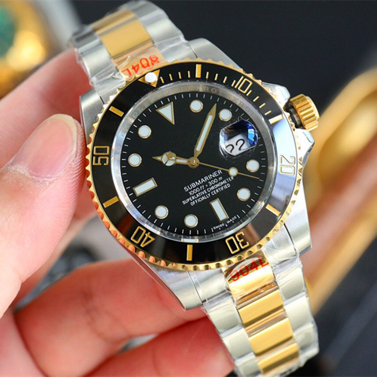 Cross-Border Green Water Ghost Fully Automatic Mechanical Watch Foreign Trade Black Water Ghost Men's Business Watch Stainless Steel Belt Luminous Waterproof