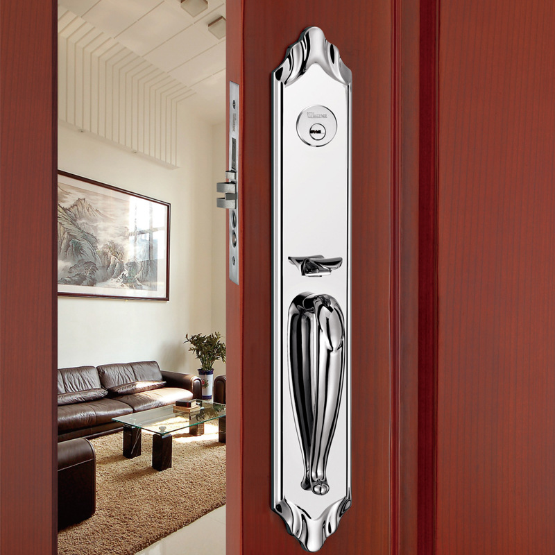 汇耀新中式不锈钢执手锁防盗门用 SUS304锁舌把手铜锁芯跨境专供