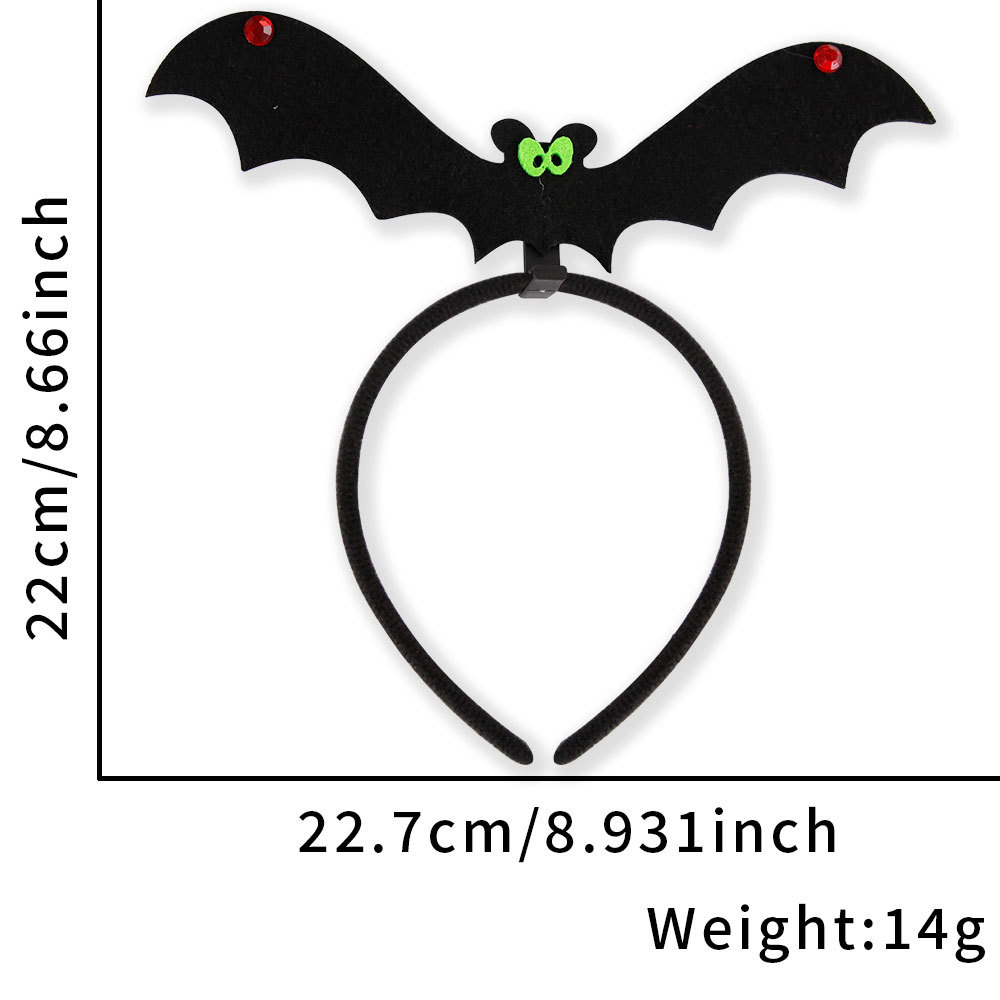 Nuevas gafas de murciélago de Halloween, banda de pelo, fiesta de fantasmas, extraña tela no tejida, marco de gafas de murciélago negro