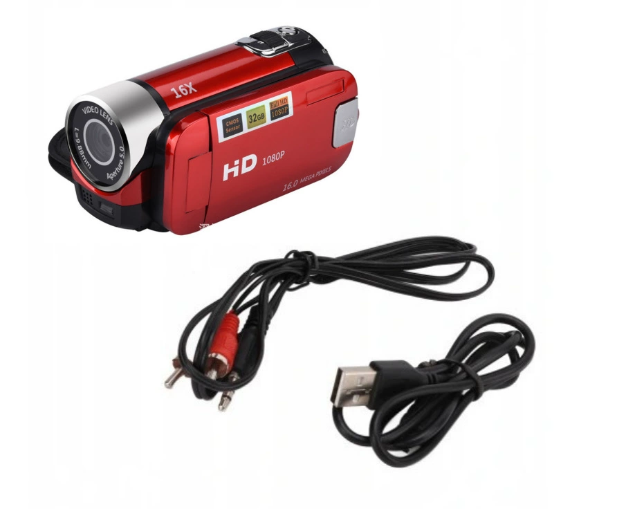 Цифровая камера D90, 16 МП, Full HD 1080p, 2.7" поворотный LCD, 16x цифровой зум