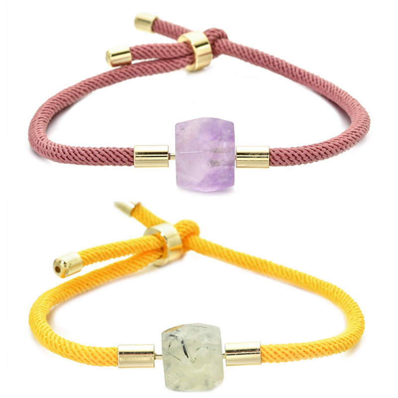 Pulsera de piedra de cuentas ajustable retráctil de cobre transfronterizo europeo y americano