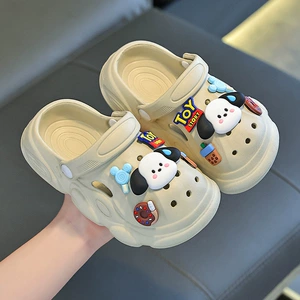 Милые карикатуры из материала EVA, детские тапочки в стиле Crocs для мальчиков, дорожные женские тапочки, коллекция 2025 года