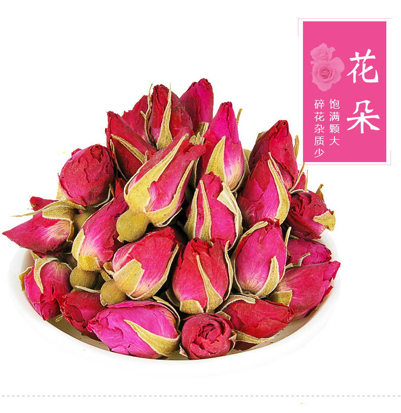 Rose Bud Tea Mei Gui Hua 玫瑰花 Loose Herbal Tea 36g Cold Brew Wellness Gift Box Style Pack quality and texture