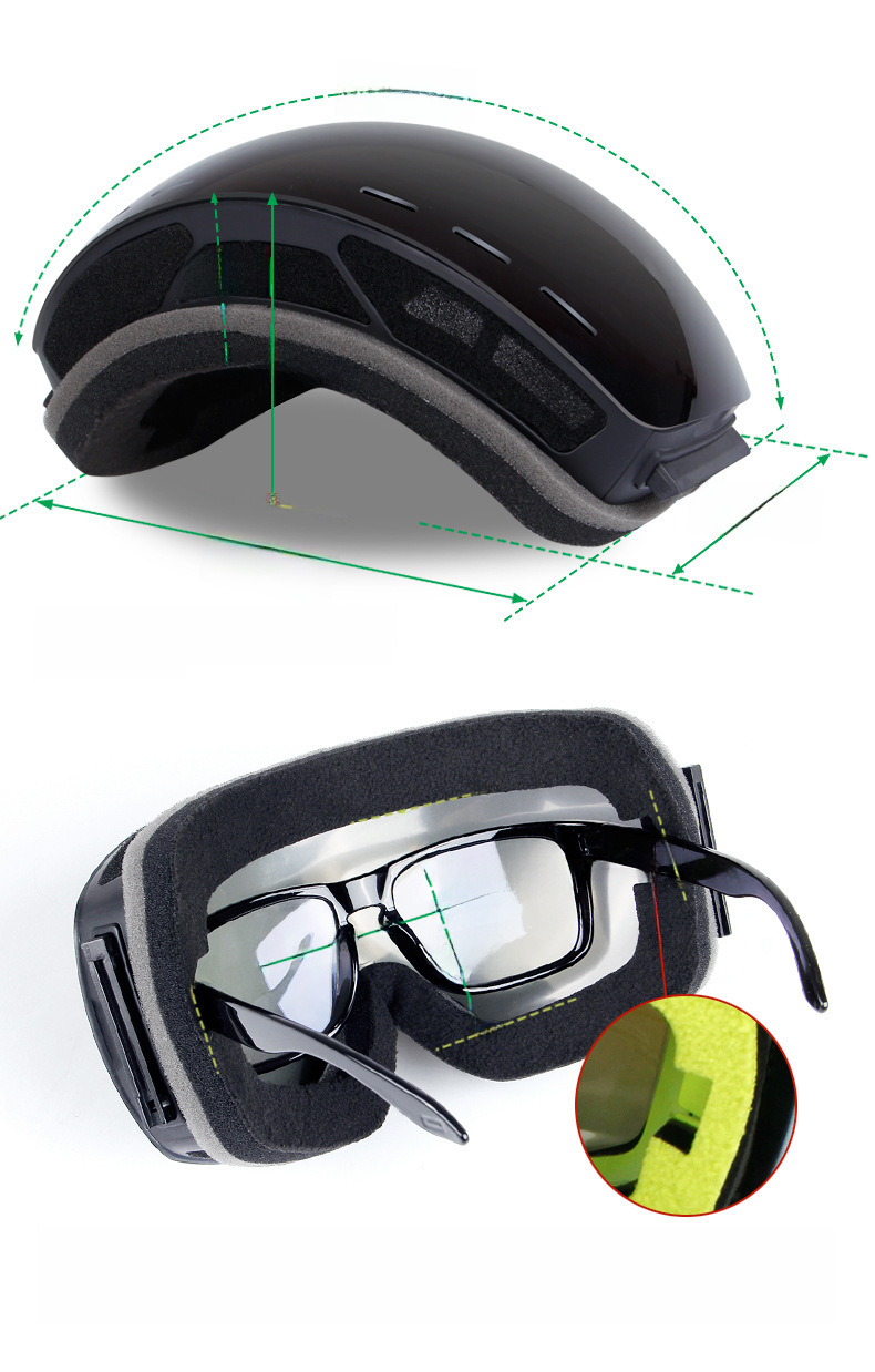 Ski goggles Double-layer anti-fog spherical ski glasses for men and women for outdoor mountaineering windproof eye protection Mirror Gear_voghion.com