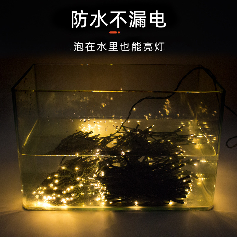 Solar String Lights LED Warm White Waterproof Outdoor Tree Wrapping Festival Wedding Decor Waterfall Star Light Strip