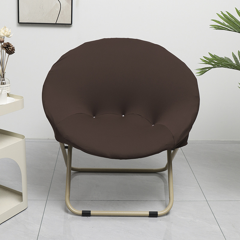 Solid color high elastic milk silk lazy chair cover moon chair cover dormitory chair cover office lunch break chair cover