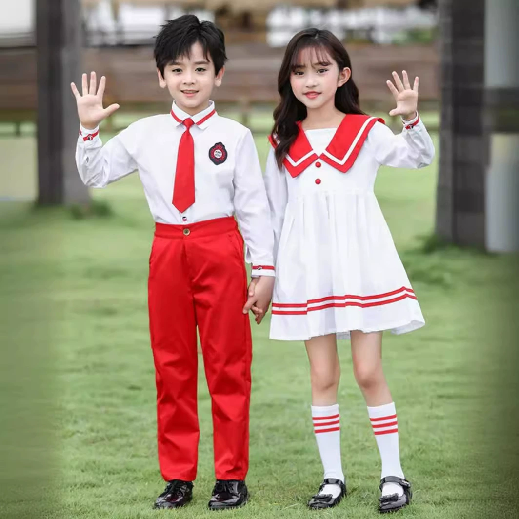 Детский костюм для хора Мальчики и девочки Учащиеся начальной и средней школы в морском стиле Платье для занятий речью на национальный день в британском стиле