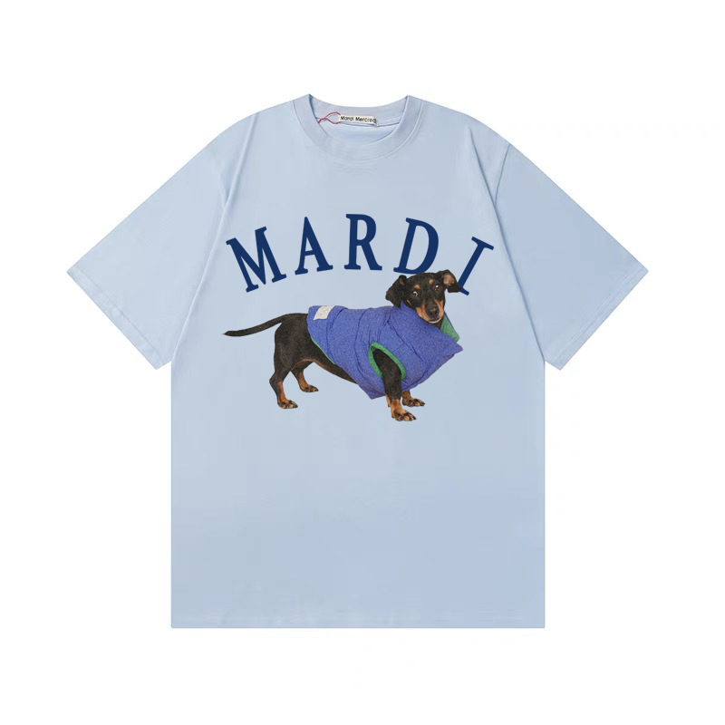 外国貿易韓国Mardi半袖女性ソーセージ犬プリント金高銀同金jennieゆるい純綿重ポンドtシャツ|undefined