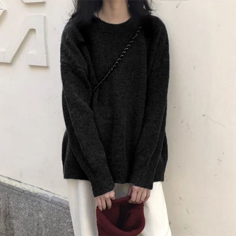 毛衣女宽松内搭2025新款慵懒温柔日系针织打底衫外穿秋冬加厚软糯|undefined