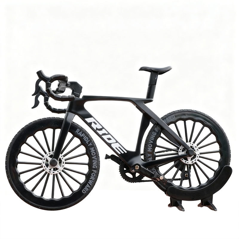 Al por mayor simulación de automóviles de aleación desacelerar modelo de bicicleta adornos de dirección amortiguador coche de carreras metal montaña un agente