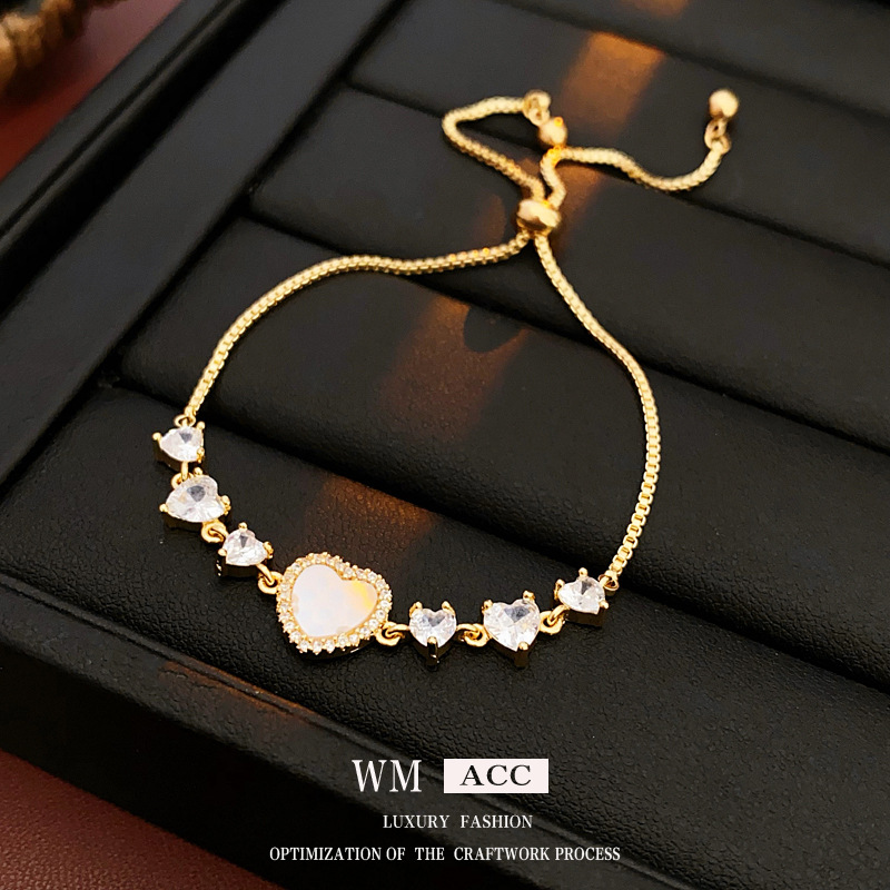 El oro verdadero eléctrico de marita de marita amor pulsera de moda versátil pulsera ajustable ligera lujoso de alta calidad joyería de la pulsera image 4