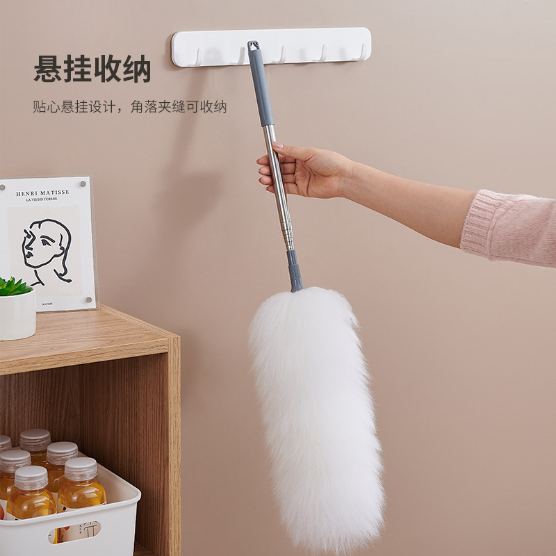 Polvo electrostático pulverizador de pelo de pollo Zen varilla telescópica doméstica limpieza gran techo alto grietas limpieza de cenizas artefacto mágico
