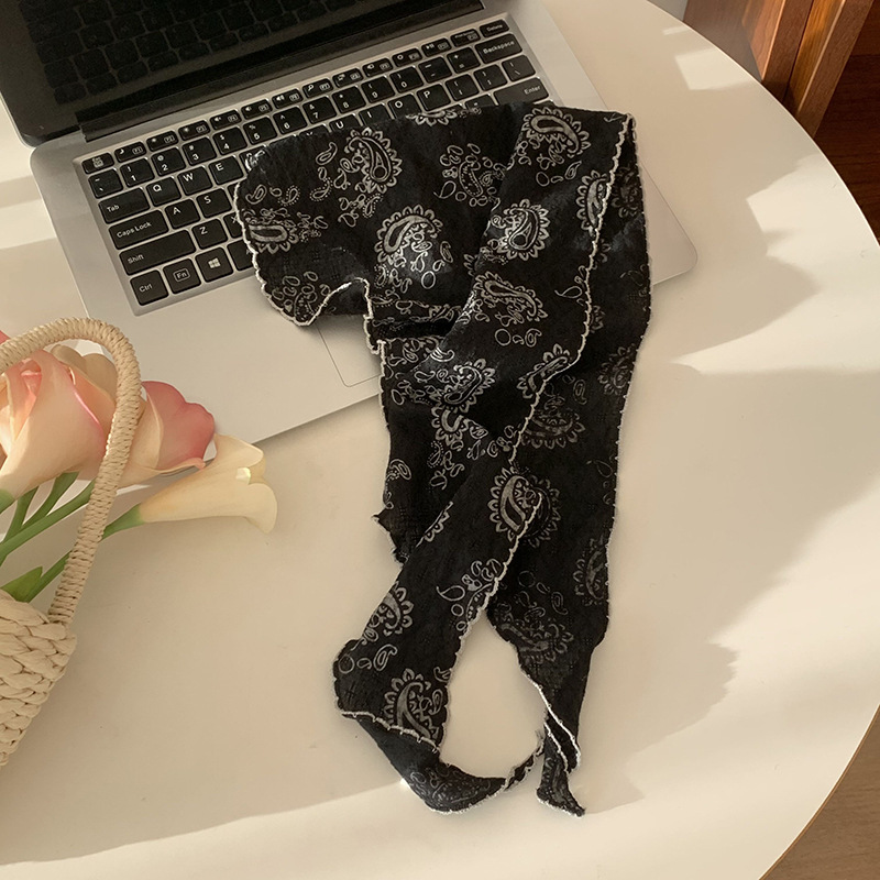 Paquete de pañuelo de mujer retrógrado toalla triangular japonesa y coreana toalla de muñeca accesorios para el cabello protector de cuello bufandas de protección solar